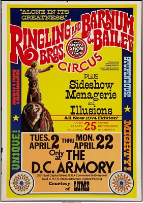 Affiche de cirque vintage : Ringling Bros. et Barnum & Bailey