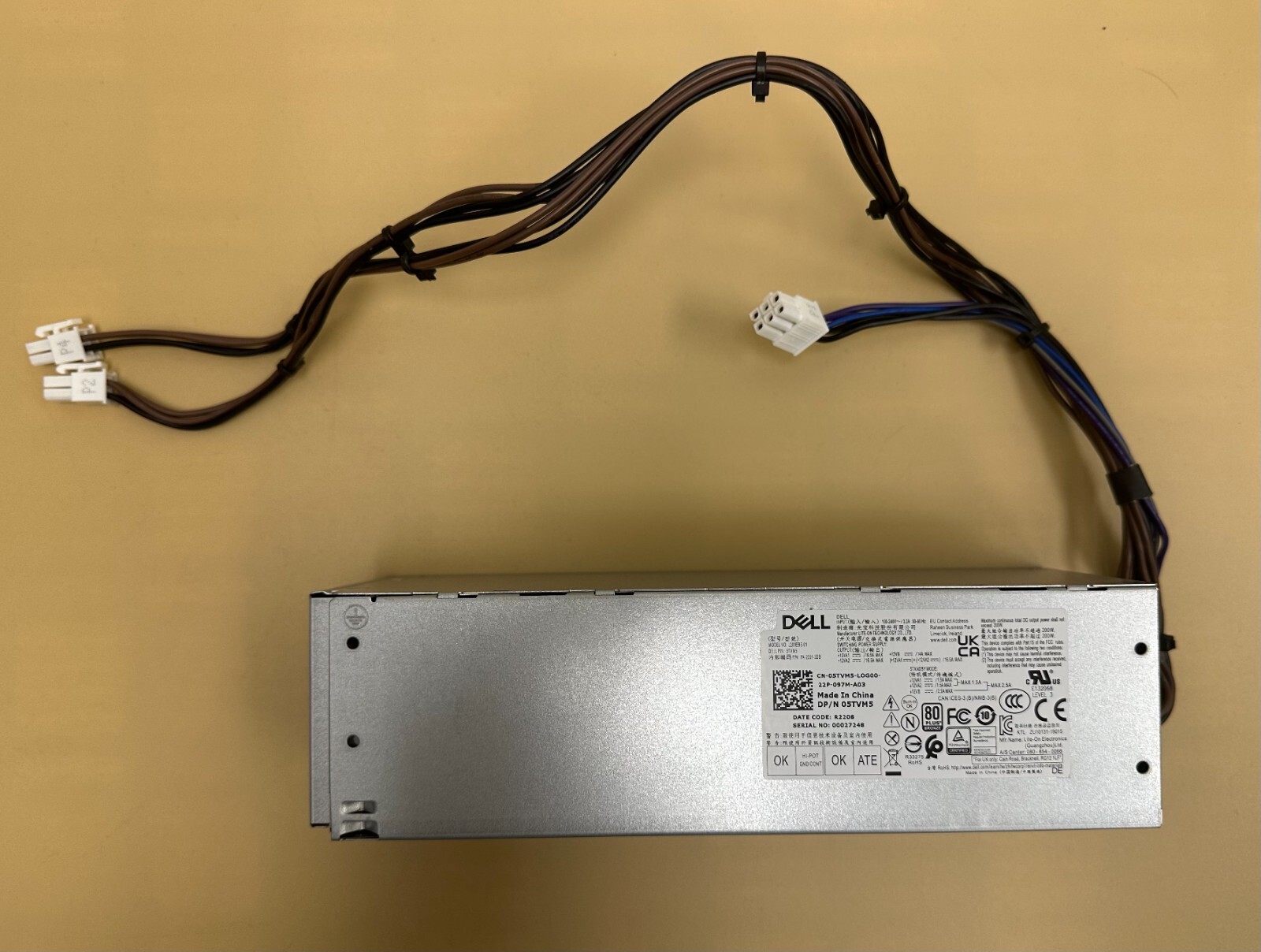L200EBS-01 5TVM5 KMJP5 VFXXF Dell Optiplex 3080 5080 7080 SFF 200W Power Supply