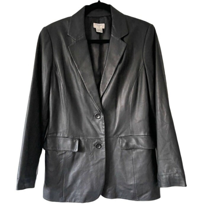 Vintage Brooks Brothers 346 Size 8 Genuine Leather Blazer Vintage Brooks Brothers 346 Size 8 Genuine Leather Blazer