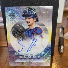 2020 Bowman Chrome SAM HUFF Dawn Of Glory Auto Rc #’d 99/99 Mojo Rangers Rookie