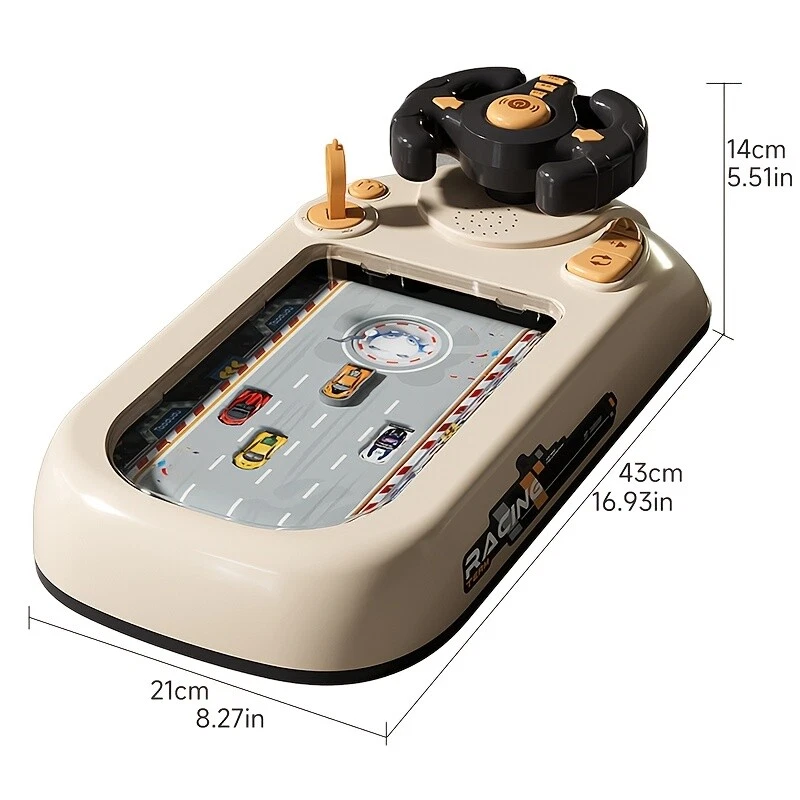 Kids Racing Game Console with Steering Wheel USB Powered Realistic Driving Toy - image 3 of 4