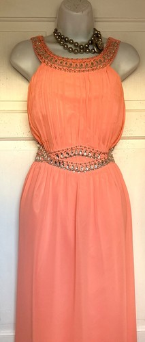 QUIZ SHIMMERING BEADED MAXI EVENING OCCASION PARTY DRESS SIZE 18 - Picture 6 of 9