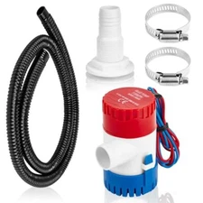 Non-automatic 0.98 Inch Bilge Pump kit for Boats12V 1100GPH Bilge Pumps with ...