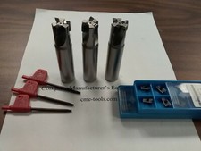 3pcs 90  indexable end mill 3/4"x3-1/2"  20 extra inserts Sandvik R390 506-SDVK