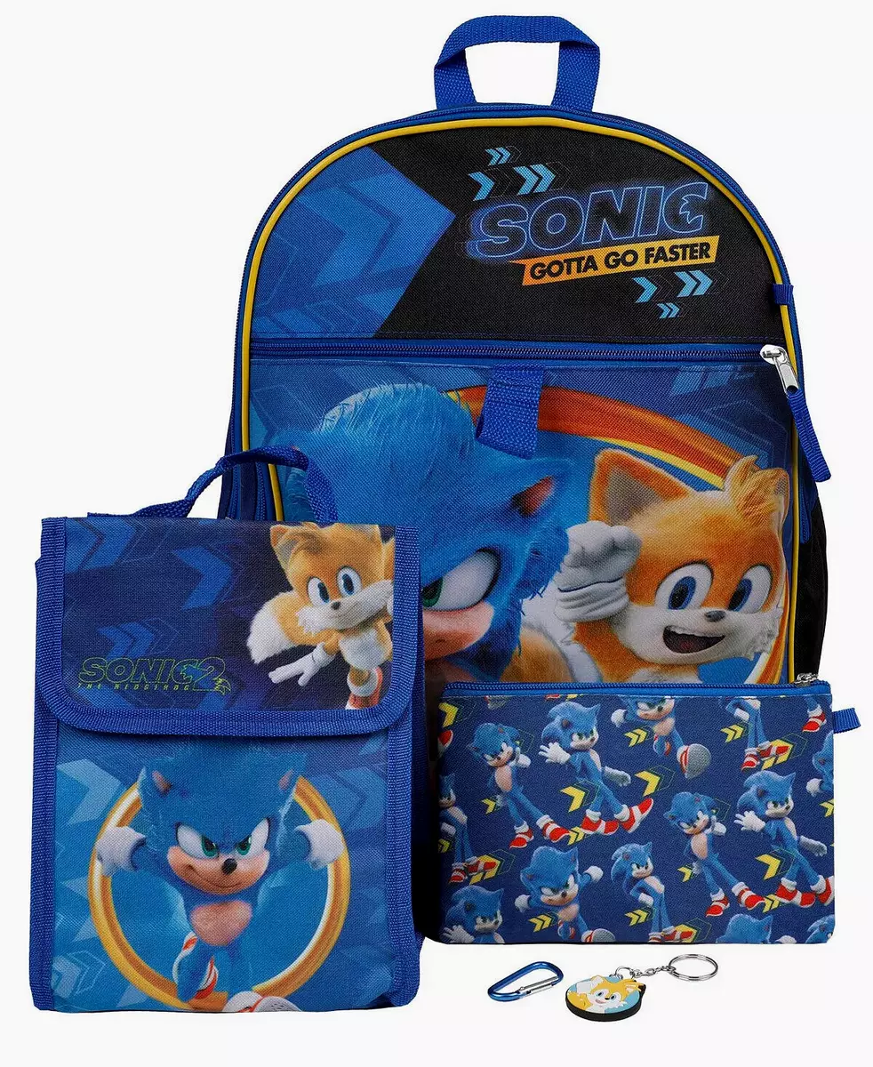 Sonic The Hedgehog 5-piece Backpack & Lunch Bag Set