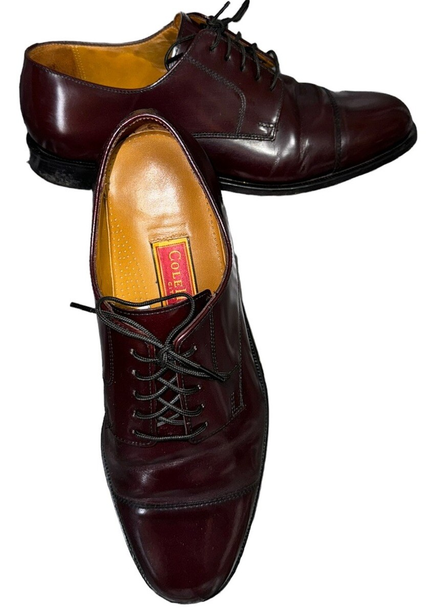 COLE HAAN CITY LOAFERS SHOES MENS BURGUNDY LEATHER UPPER  display picture 2