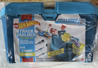 Hot Wheels Track Builder Unlimited Stunt Crash Box Playset NEW/VHTF