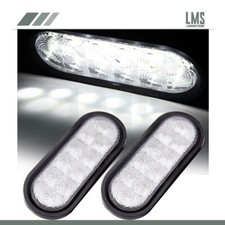 2x 6 Clear 10 Led Oval Truck Trailer Stop Tail Side Marker Light W Flush Mount 2x 6 Clear 10 Led Oval Truck Trailer Stop Tail Side Marker Light W Flush Mount