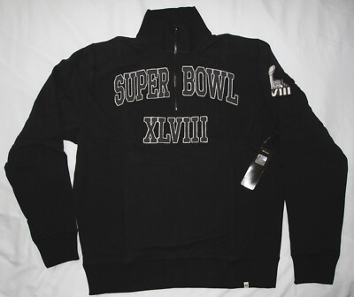 Super Bowl XLVIII - 1/4 Zip Sweatshirt by 47 (New) X-Large