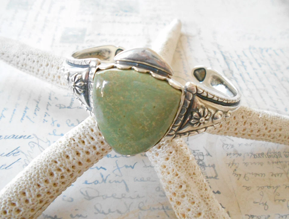 Brazalete Relios Carolyn Pollack verde esterlina turquesa K5979K Foto 2 de 4