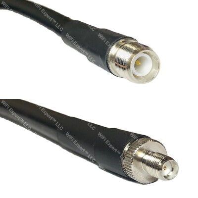 RFC400 RP-TNC FEMALE to SMA FEMALE Coaxial RF Cable USA-Ship Lot