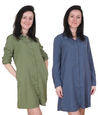 Ladies Tencel Shirt Dress Size 6-16