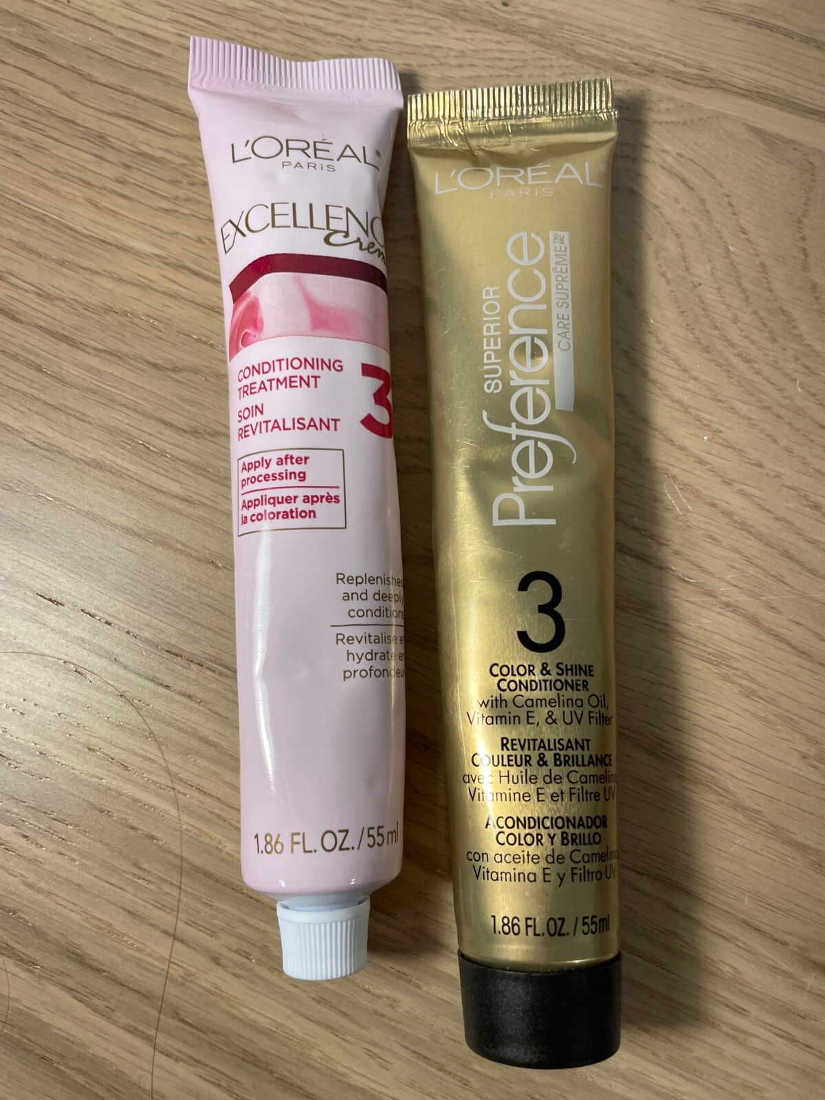 L Oreal Superior Preference Vs Excellence Creme Loreal Superior Preference Gold Step 3 & Excellence Crème 3 Conditioner