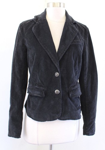 Free People Byron grau schwarz Distressed Cord Blazer Jacke Größe XS