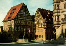 St Georgs Brunnen Rothenburg Tauber Germany Postcard