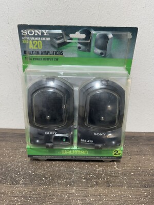 Sony SRS-A20 Active Portable Computer Stereo Speaker System 1994 Vintage New