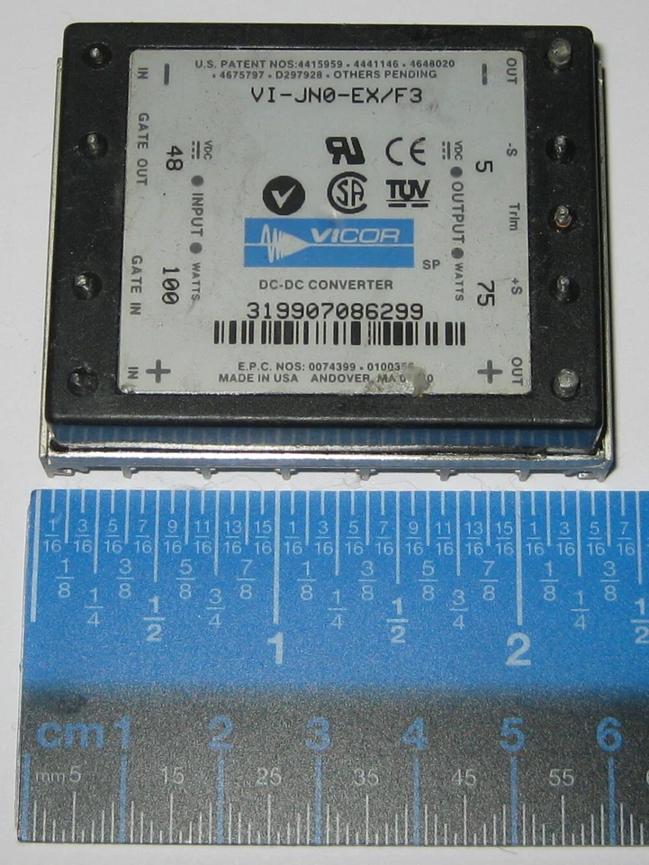 Vicor VI -JN0-EX DC-DC Converter - 5V DC - 75W - 75 Watt 5 Volt DC Power Module - Image 4 of 4