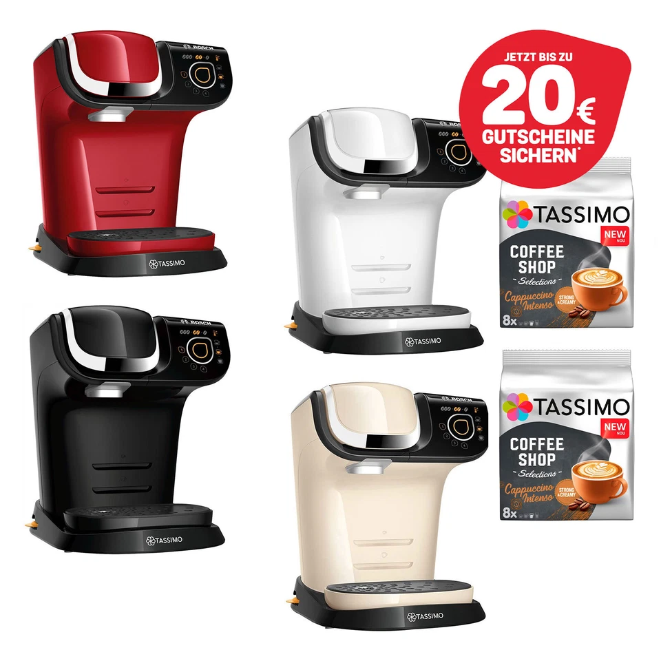 Bosch TAS650 Tassimo My Way Kapselmaschine Kaffeemaschine 2x Cappuccino Intenso