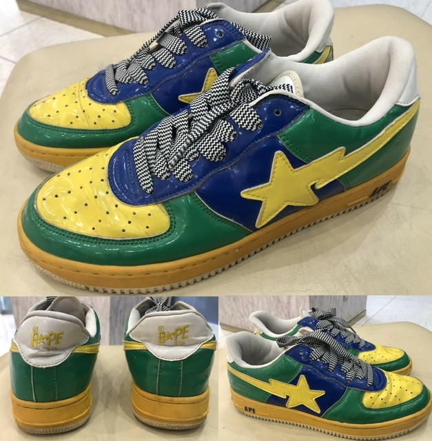 yellow bape shoes