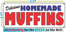 HOMEMADE MUFFINS BANNER Sign NEW Larger Size Best Quality for the   BAKERY