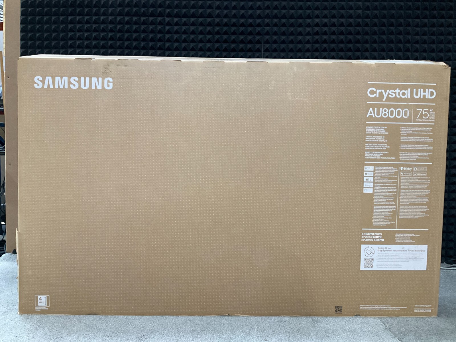 Samsung AU8000 75" LED LCD 4K Smart TV UN75AU8000FXZA ️️ ️️ New! Open ...