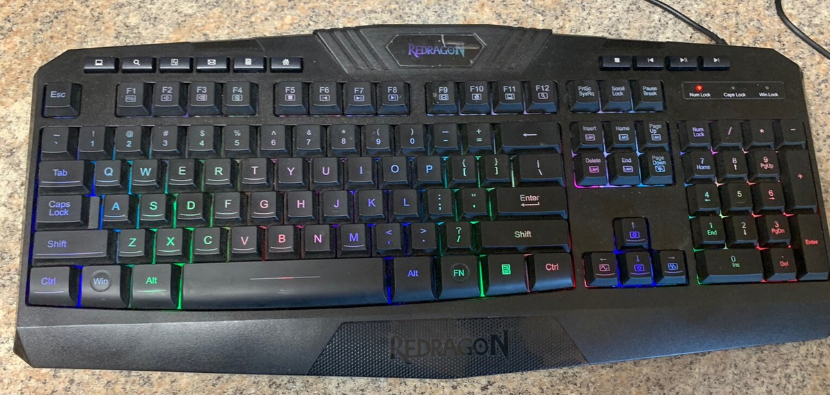 Redragon S101 Black BACKLIT GAMING KEYBOARD INDIVIDUAL KEYCAPS