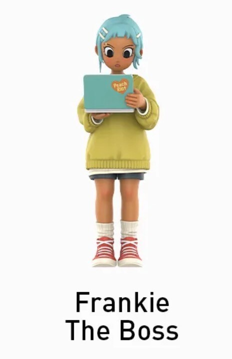 定価6万 極美品　RIOT HILL SET UP Sサイズ POP MART Peach Riot Rise Up Series Figure Frankie The Boss New