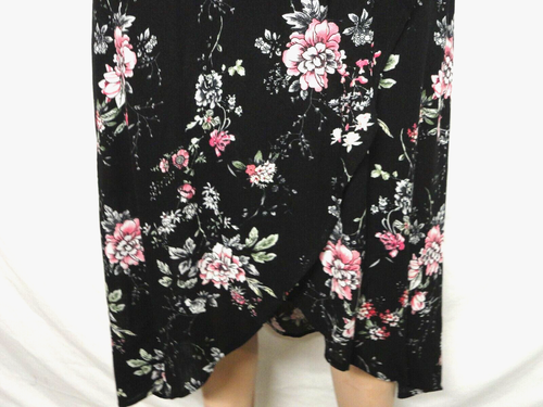 Neesha Dress Floral Faux Wrap High Low New Size Med - Picture 2 of 7