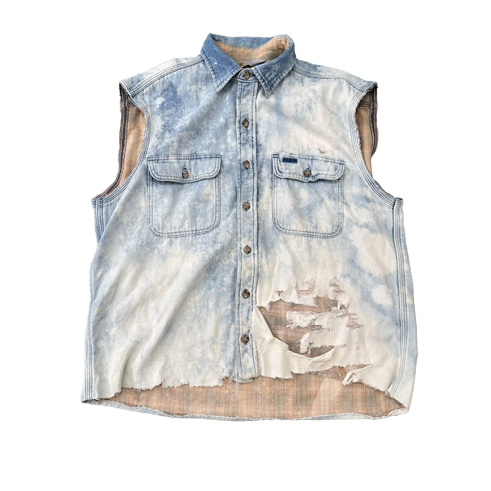 Carhartt Sleeveless Casual Button-Down Shirts for Men