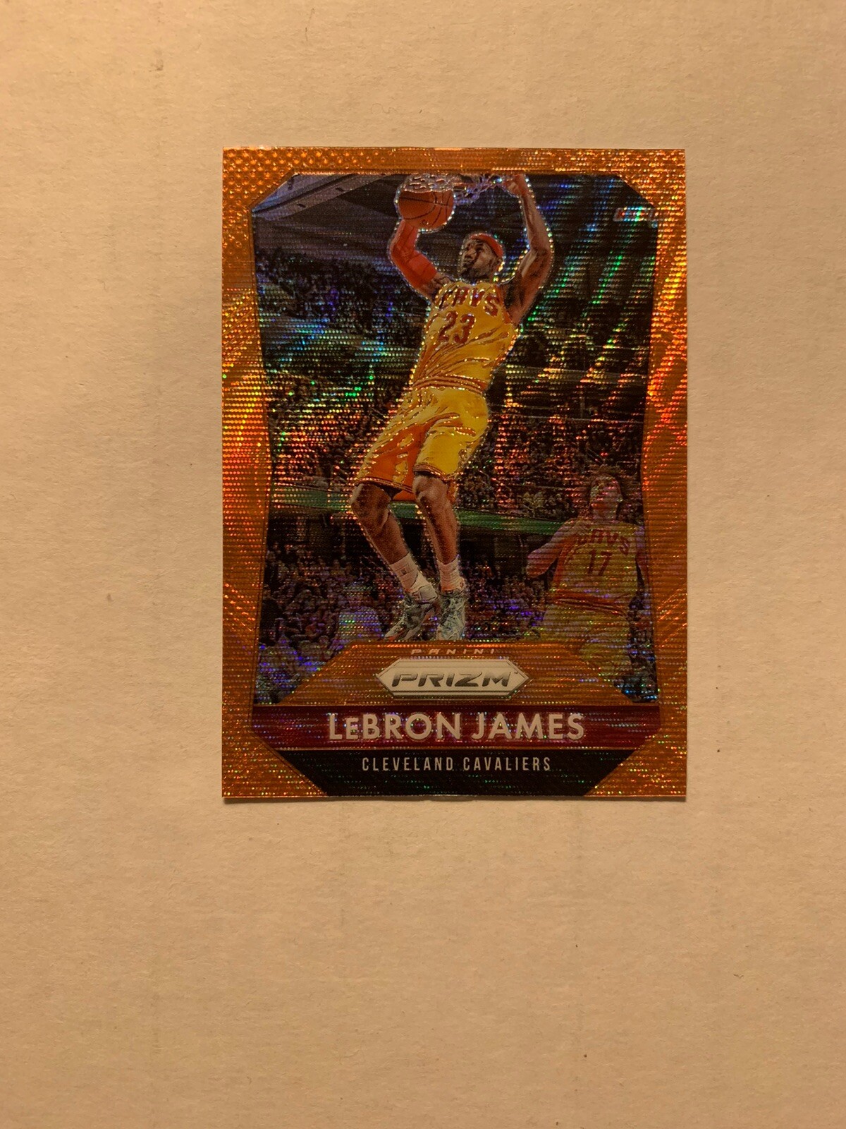 LEBRON JAMES 2015-16 Panini Prizm #125 Orange WAVE SP REFRACTOR CLEVELAND CAVS
