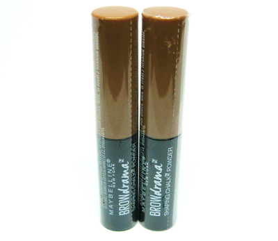 2 x MAYBELLINE BROWdrama SHAPING CHALK POWDER 110 SOFT BROWN