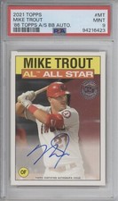 (PSA 9) MIKE TROUT 2021 Topps AUTO 1986 AL ALL-STAR SP Angels #MT