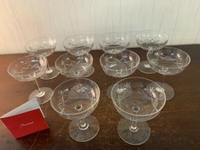 9 Cut Champagne Glasses Crystal Baccarat Price per Unit 