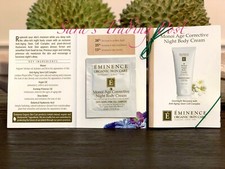 12 Eminence Monoi Age Corrective NIGHT BODY CREAM Card Samples 3ml/.1oz each