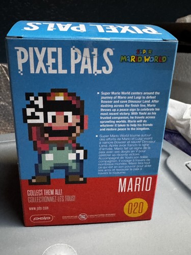 Pixel Pals PDP Super Mario World Mario 020 Iluminado 8 Bit Sellado Raro Nintendo - Imagen 5 de 10