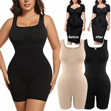 Women One Piece Shapewear Bodysuit Shorts Tummy Control Body Shaper Romper Tanks