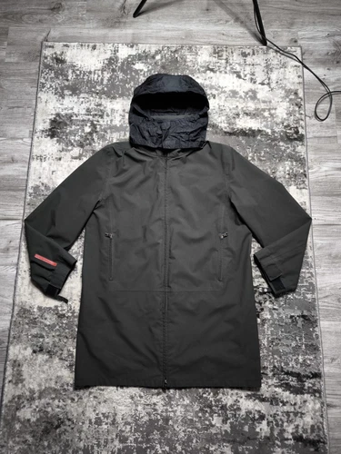 Rara giacca cappotto uomo Prada Sport GoreTex taglia 52 vintage abbigliamento premium