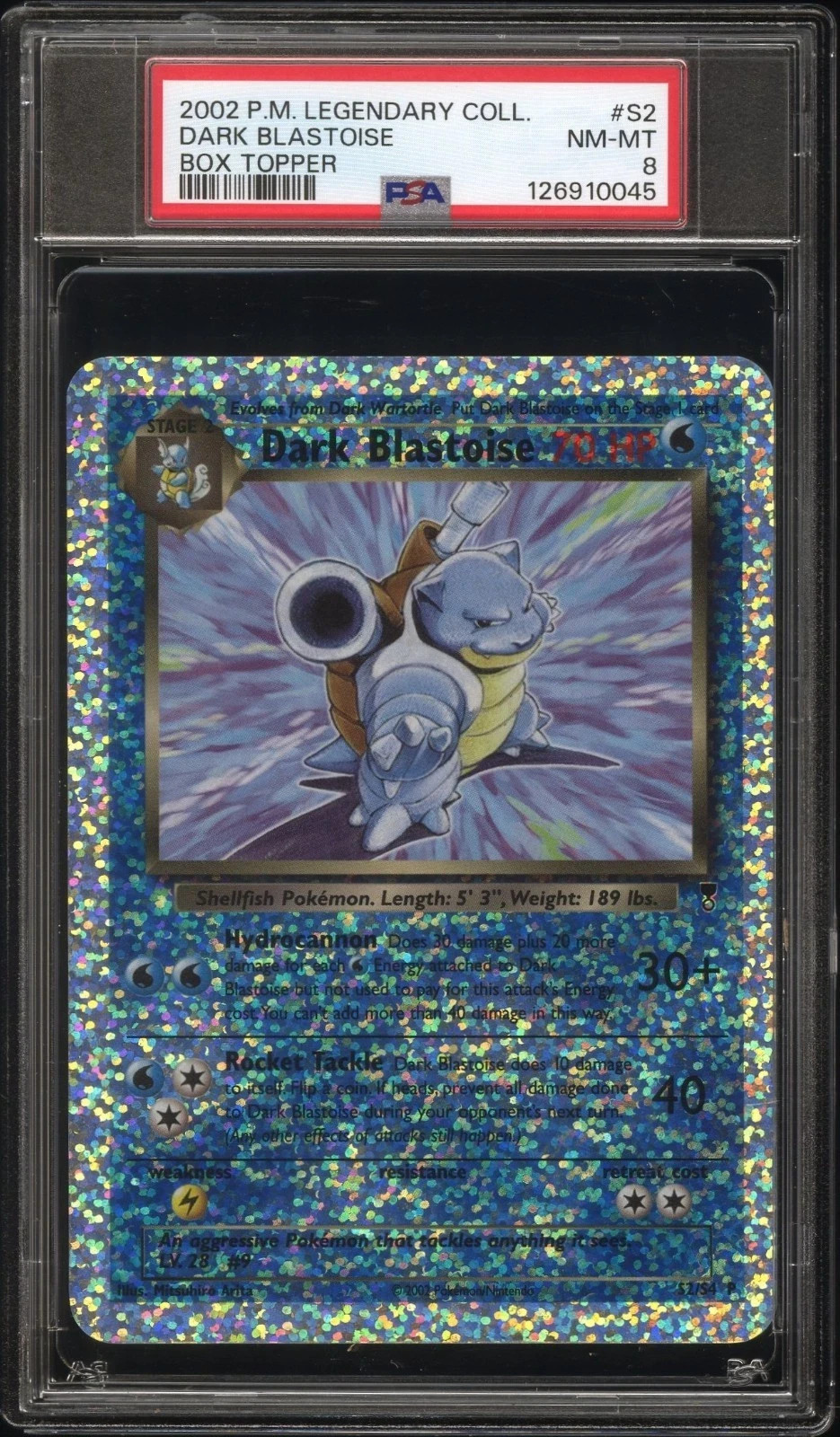 PSA 8 Dark Blastoise S2/S4 (JUMBO Box Topper) | Legendary Collection MINT!