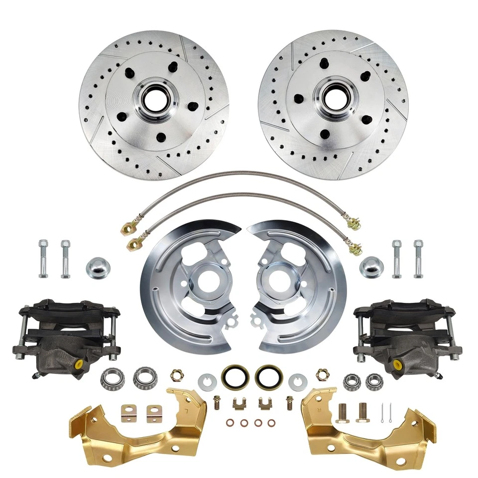 Front Disc Brake Kit For Chevelle Malibu 1964-1974 Camaro Firebird Apollo Omega - Изображение 4 из 4