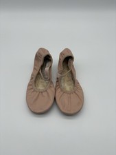 Bloch Girls Pink Leather Ballet Slippers Shoes Size 13.5 C Elastic Strap