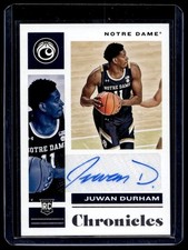 2021-22 Panini Chronicles Draft Picks Rookie Signatures Juwan Durham RC Auto