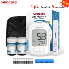 Sinocare Safe AQ pro Blood Glucose Meter Glucometer Kit  Tester Medical