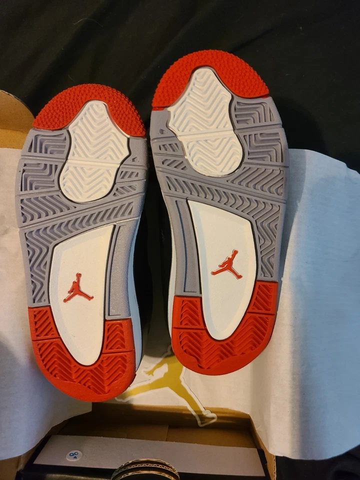 Nike Air Jordan 4 Retro Criado Reimaginado Zapatos Tenis Niño Pequeño Talla 10C Foto 4 de 4