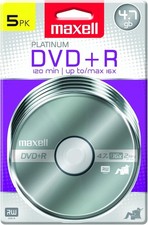 Maxell  639031, Platinum DVD R - High Capacity Write-Once Discs for Videos  Di