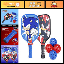 Pickleball Set for 2 Players - Wooden Paddles, Durable, Indoor/Outdoor, Kids B