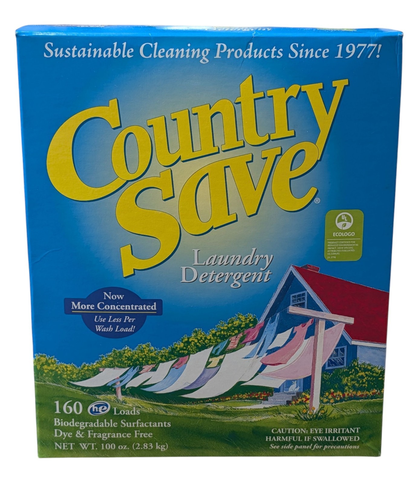 Detergente en polvo para ropa Country Save - 160 cargas de alta eficiencia - 100 oz