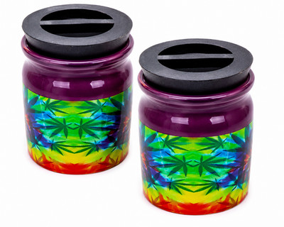 2 Pack Decorative Storage Containers 3  Screw Top Travel Organizer Jars