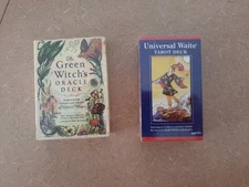 Bundle TAROT CARDS - Universal Waite Tarot And Green Witches Oracle Deck