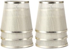 YISUN Crystal Chandelier Mini Lamp Shade 5.5-inch, Bell, Clip Set of 6, Gold