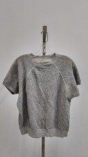 Vintage Heather Gray Raglan Short-Sleeve Sweatshirt Large/XL 